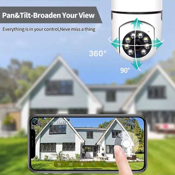 BrightGuard - Cámara Wi-Fi con forma de bombilla