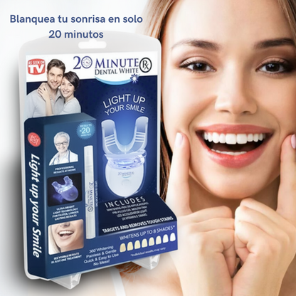 Blanqueador dental UV Consigue una sonrisa perfecta en solo 20 minutos.