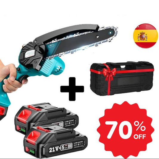 Motosierra inalámbrica de 6 pulgadas con 2 baterías