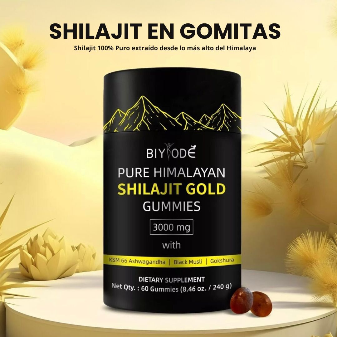 Gomitas de Shilajit 100% Puro del Himalaya
